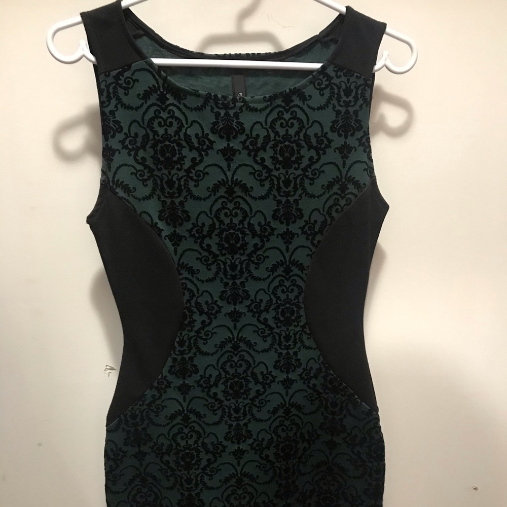 Black and Green mini dress